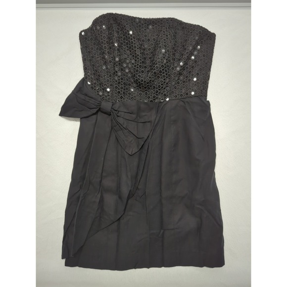 LADIES LILLY PULITZER‎ BLACK STRAPLESS DRESS SIZE 4. A78 - Picture 1 of 3